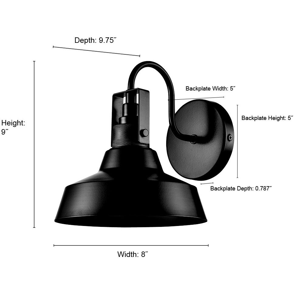 Axell 1 Light 9 inch Powder Coated Black Outdoor Wall Sconce